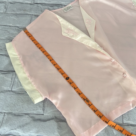 Val•Mode Lingerie pink satin sleep wear set size large - Picture 16 of 17